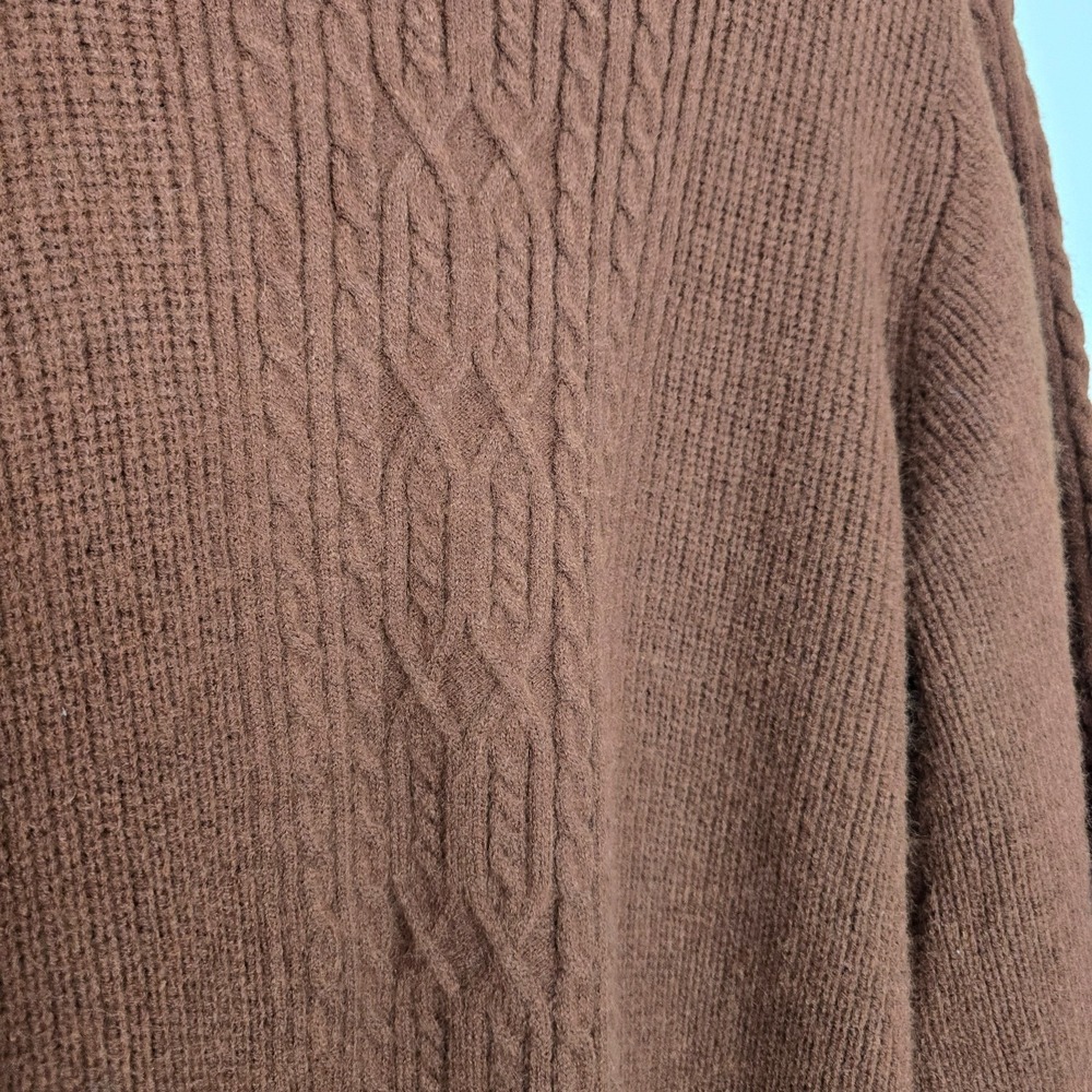 NWT A Loves A Womens Cozy Cabin Cable Knit Sweater Dress Sz XL Fall Quiet Luxury - Picture 6 of 14